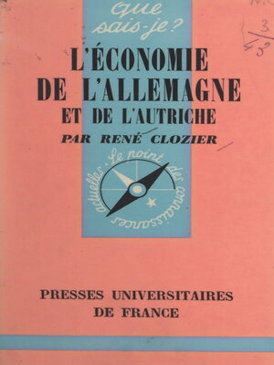 cover image of L'économie de l'Allemagne et de l'Autriche